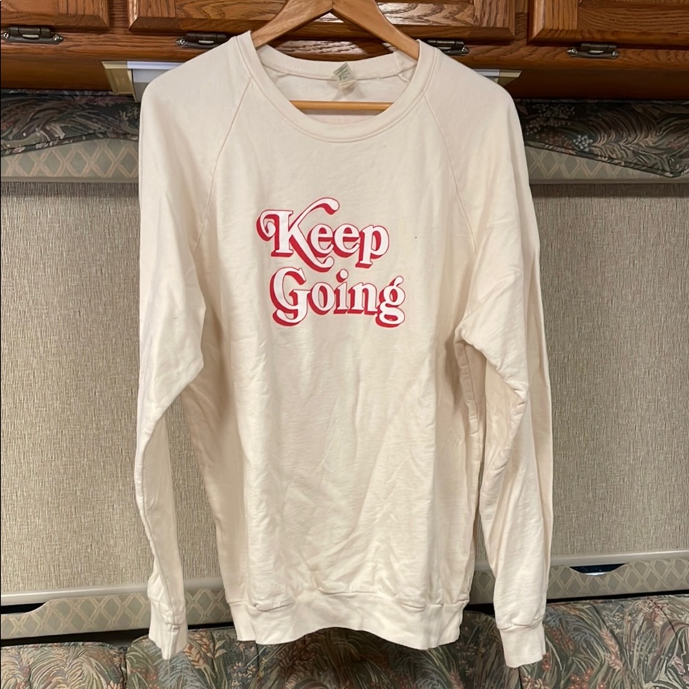 Royal Apparel 100% Organic Cotton Crew Neck Sweatshirt Made in USA Off White L